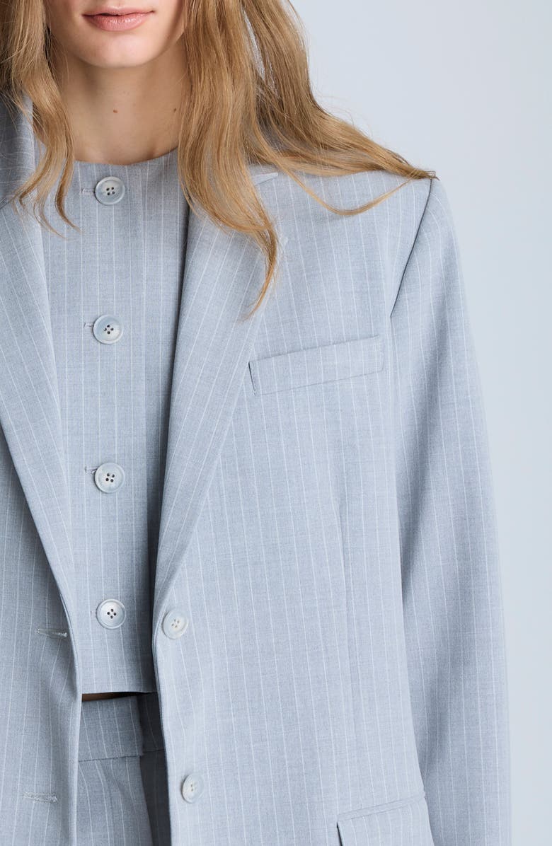 Kenneth Cole Oversize Pinstripe Boyfriend Blazer, Alternate, color, 