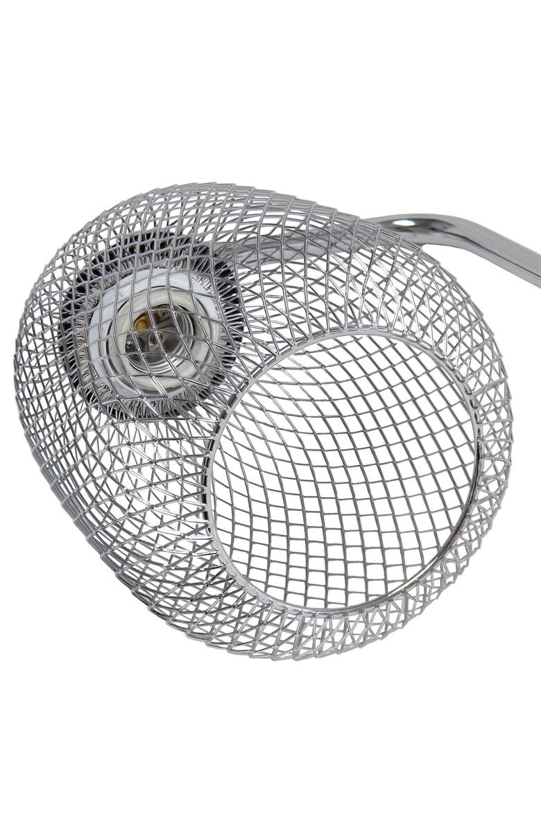 LALIA HOME Industrial Mesh Desk Lamp, Chrome, Alternate, color, 
