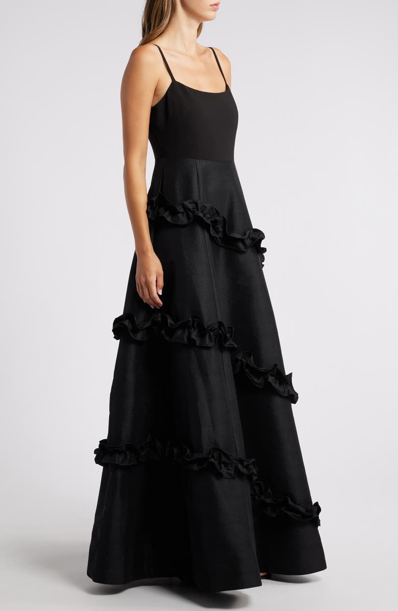 LIKELY Arissa Ruffle Ballgown, Alternate, color, Black