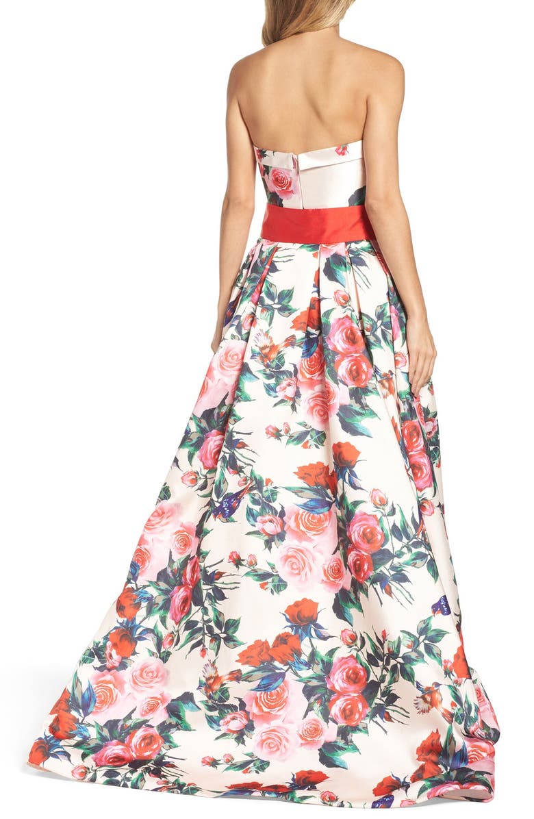 Mac Duggal Strapless Romper with Detachable Ball Skirt, Main, color,