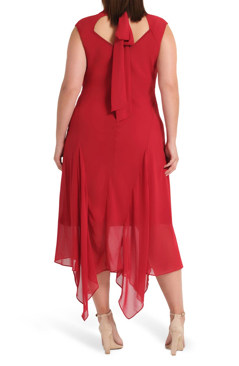 Estelle Holly Handkerchief Hem Midi Dress, Alternate, color,