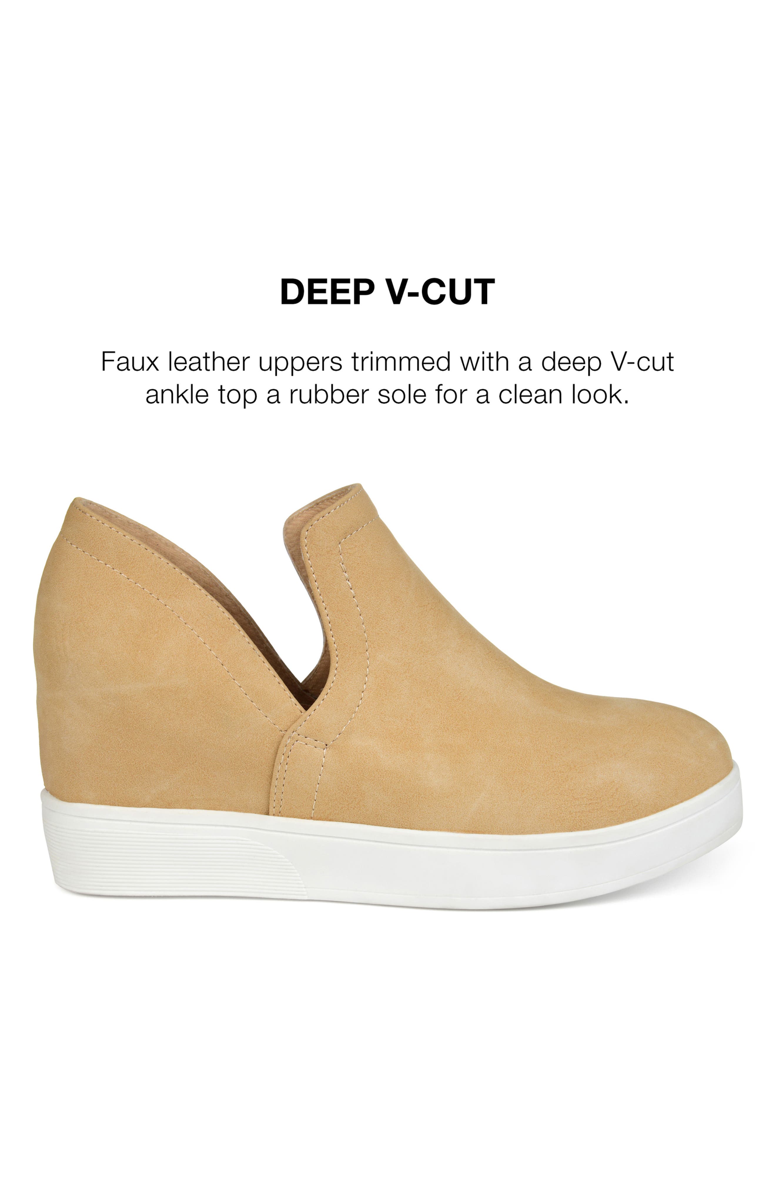 Journee Collection JOURNEE Cardi Wedge Sneaker, Alternate, color, Tan