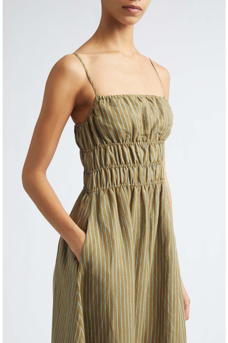 Ayla Linen Midi Sundress, Alternate, color, PORTO STRIPE