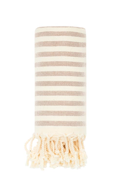 Sunkissed Sand Free Beach Towel - Striped in Seychelles Beige 