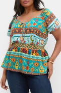 City Chic Amaria Print Top