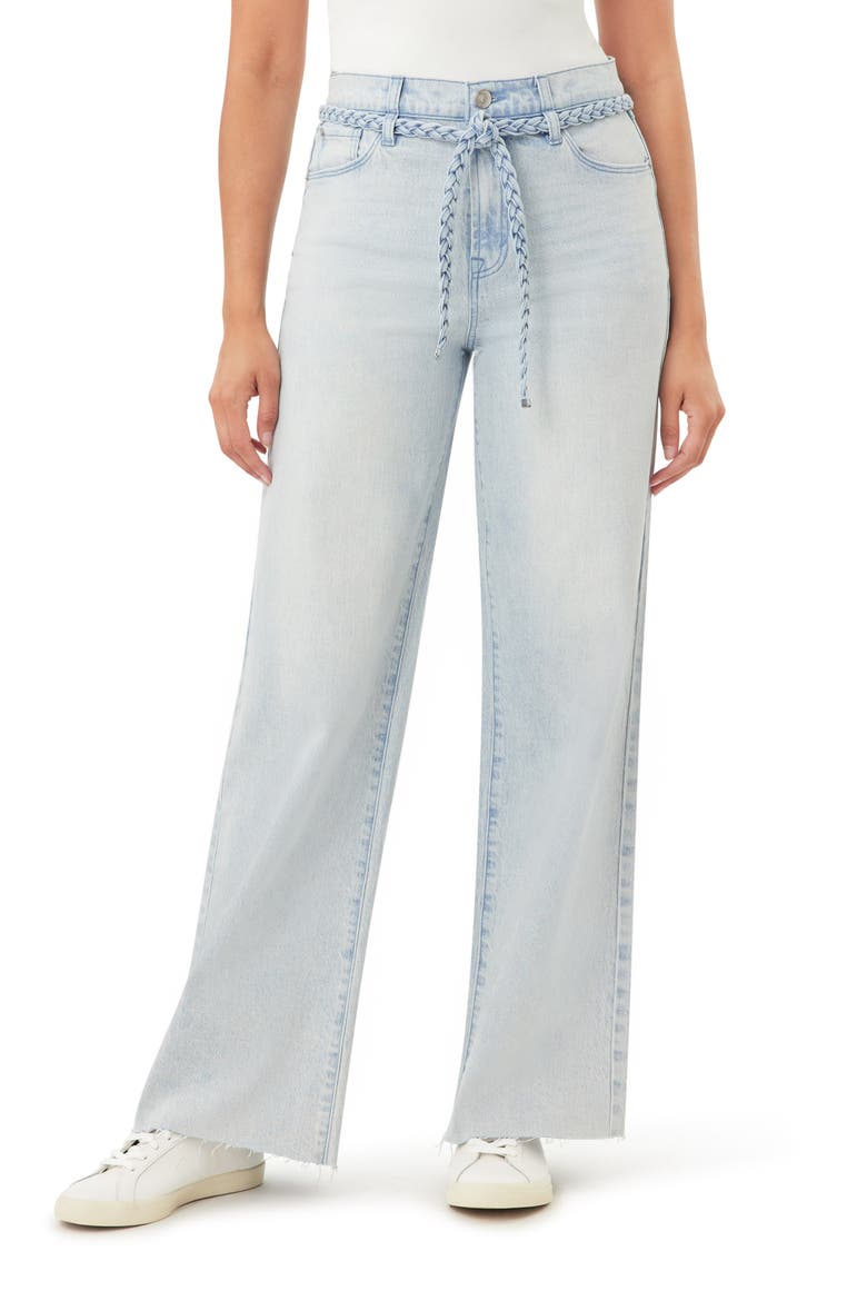 Carla Belted Wide Leg Jeans, Main, color, PERTH