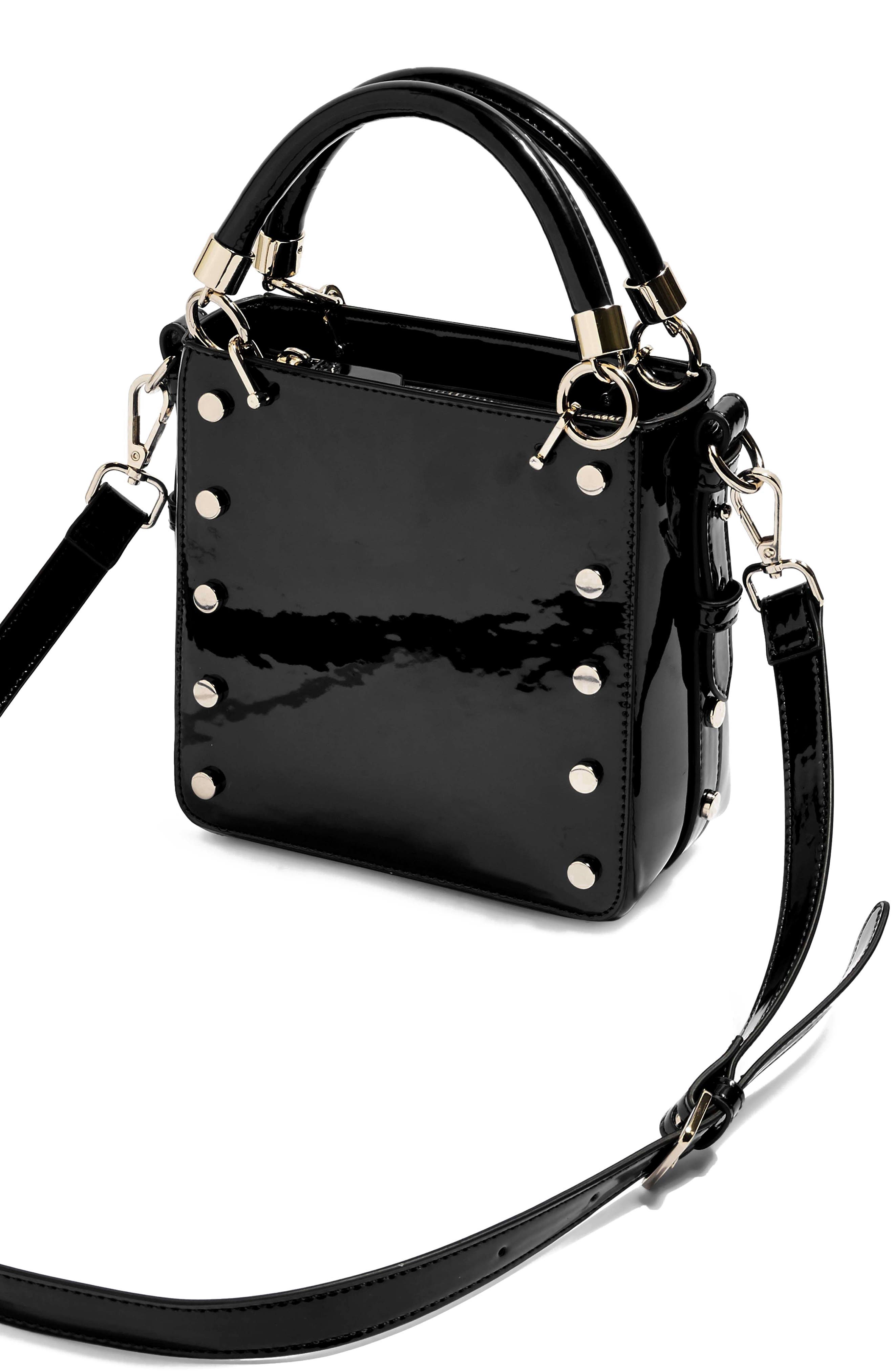 Topshop Courtney Studded Crossbody Bag, Alternate, color, 