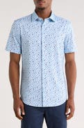 Bugatchi Print Short Sleeve Button-Up Shirt