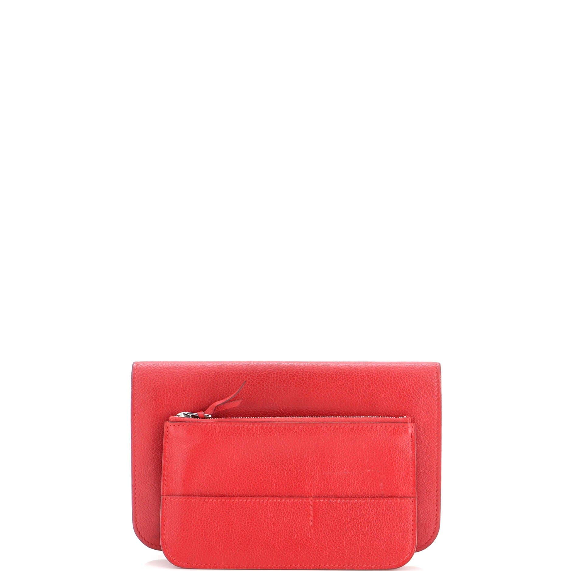 Dogon Duo Combined Wallet Leather, Alternate, color, Red