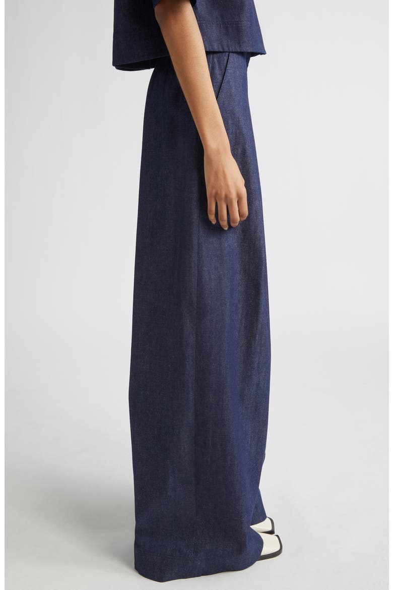 Warren Inverted Pleat Wide Leg Jeans, Alternate, color, INDIGO