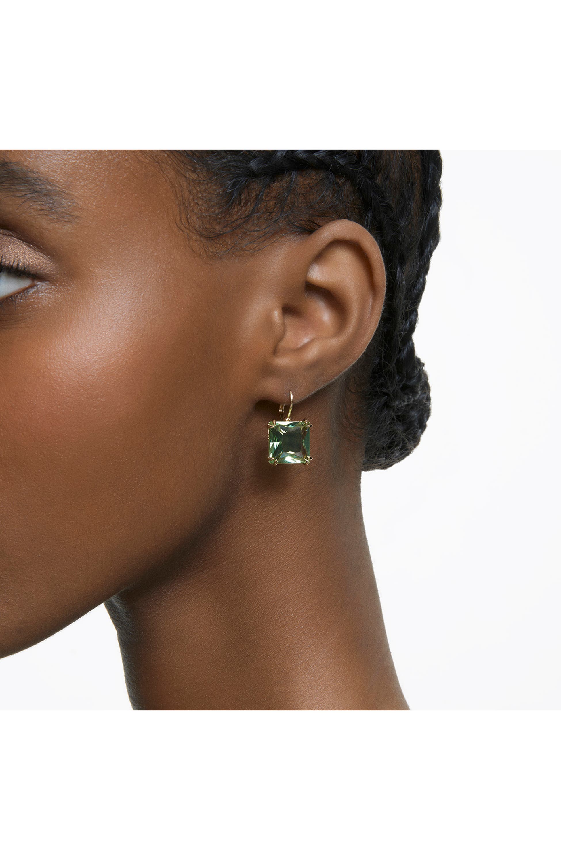 Millenia Square Crystal Drop Earrings