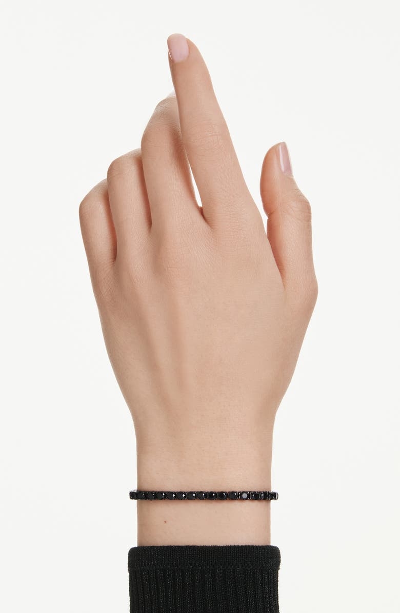 Swarovski Matrix Tennis Bracelet, Alternate, color, Black