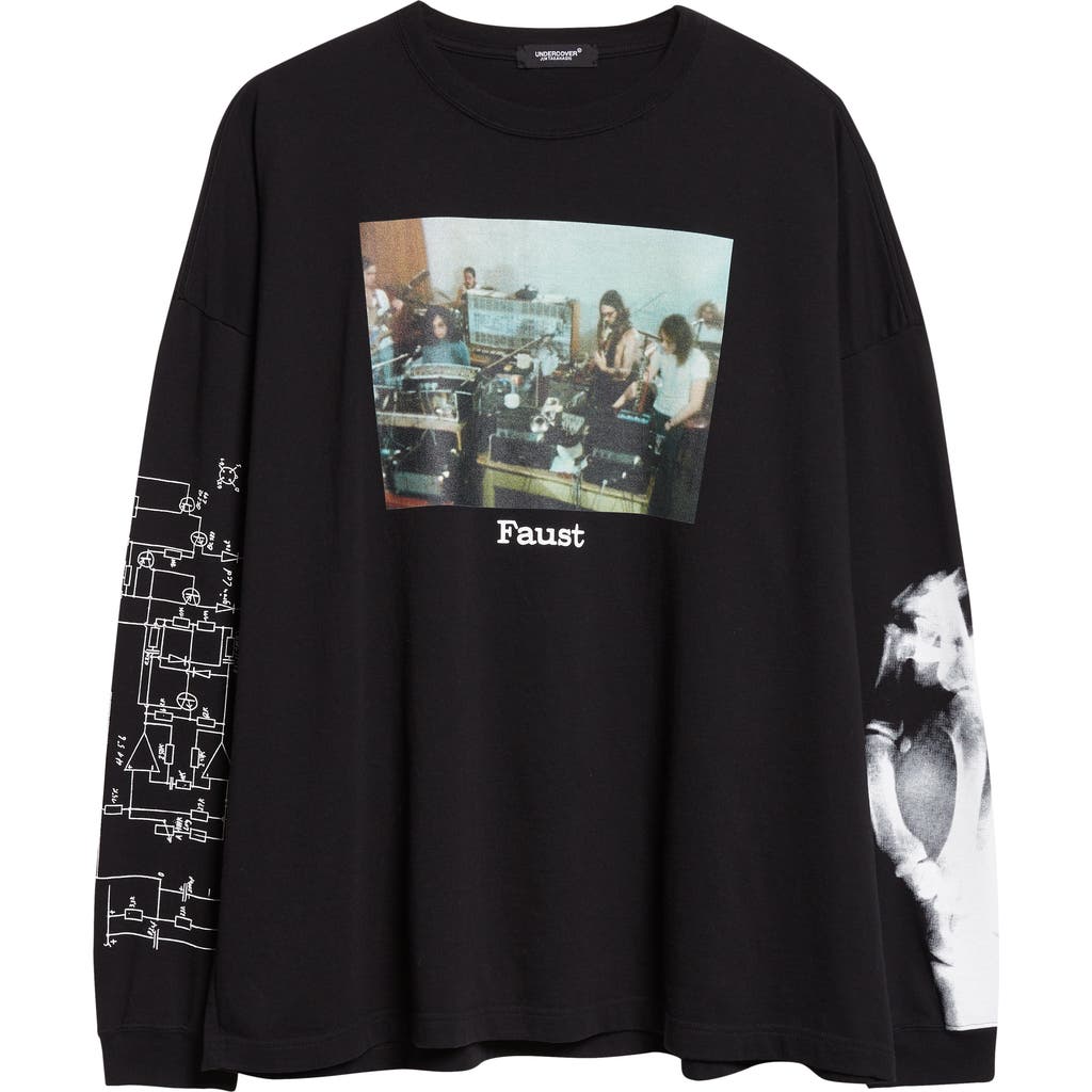 Undercover Graphic-print Long-sleeve T-shirt In Blue