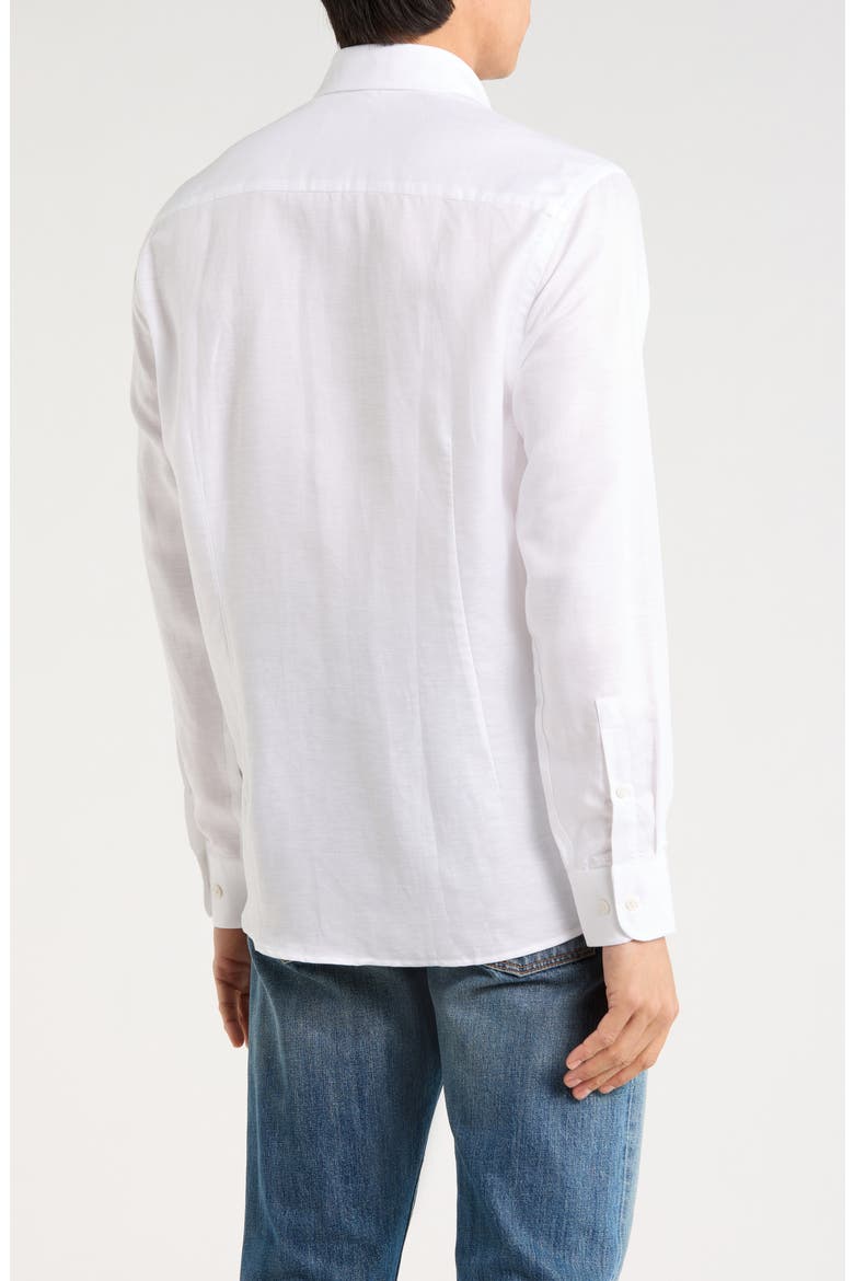 Herschel Linen & Tencel™ Blend Button-Up Shirt, Alternate, color, WHITE