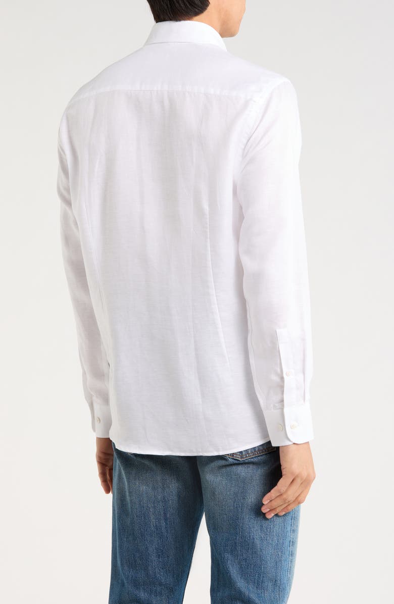 Jack Victor Herschel Linen & Tencel<sup>™</sup> Blend Button-Up Shirt, Alternate, color, White