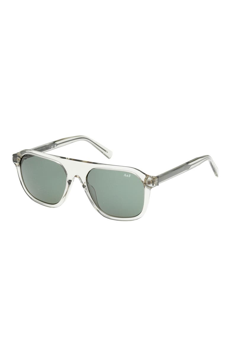53mm Navigator Sunglasses, Alternate, color, SHINY LIGHT GREEN / GREEN