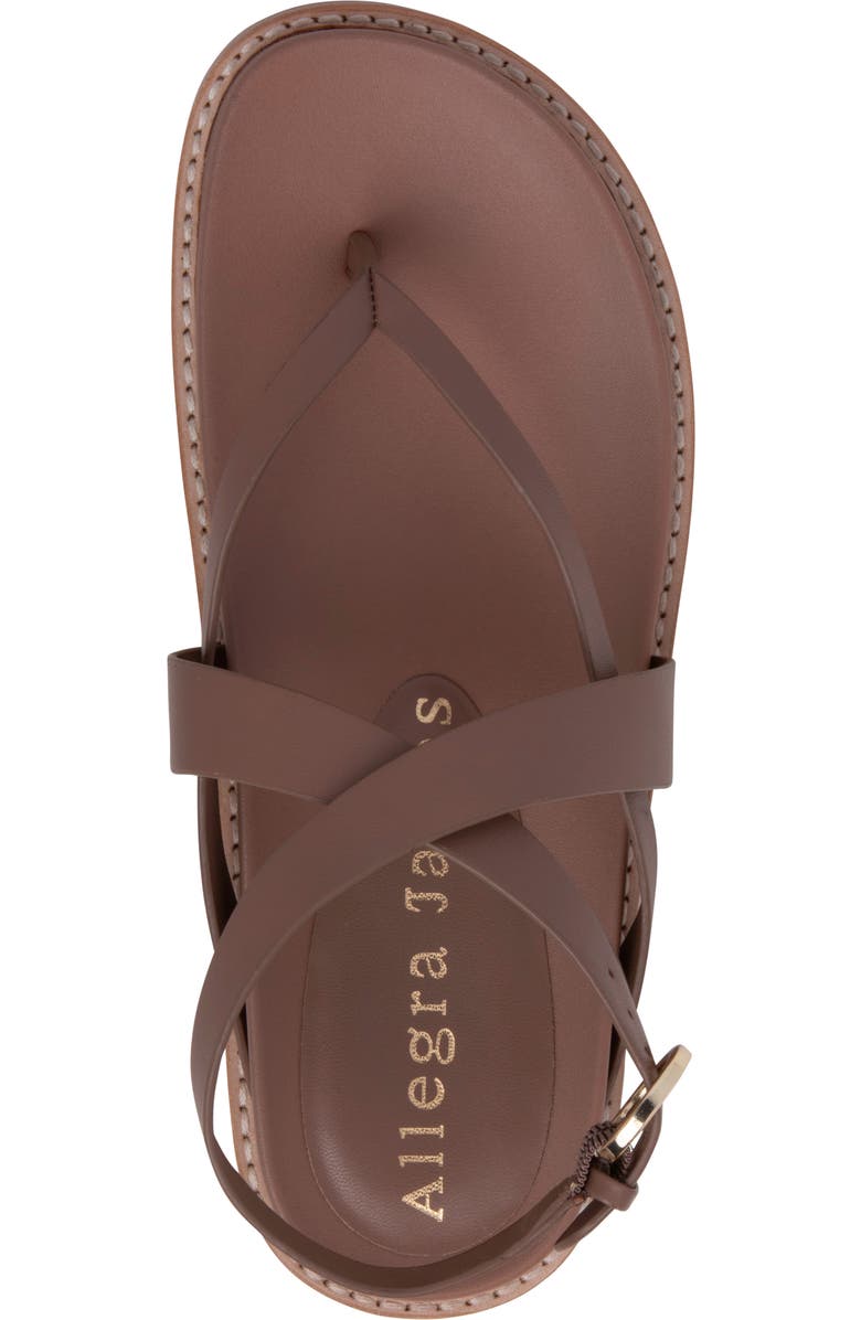 Allegra James Elise Leather Flat Sandal, Alternate, color,