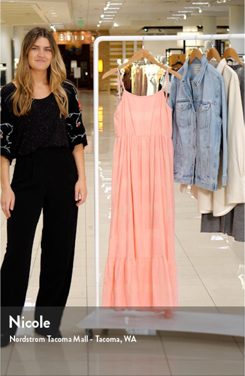 Maissane Woven Cotton Blend Maxi Sundress, sales video thumbnail