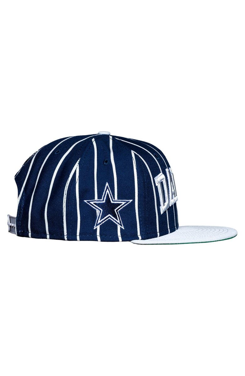 New Era Men's New Era Navy/Gray Dallas Cowboys Pinstripe City Arch 9FIFTY Snapback Hat, Alternate, color, 