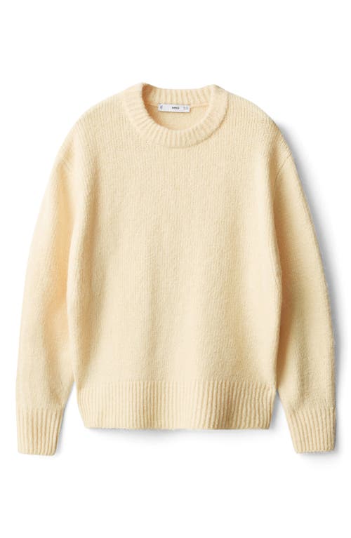Mango Chunky Crewneck Sweater In Yellow