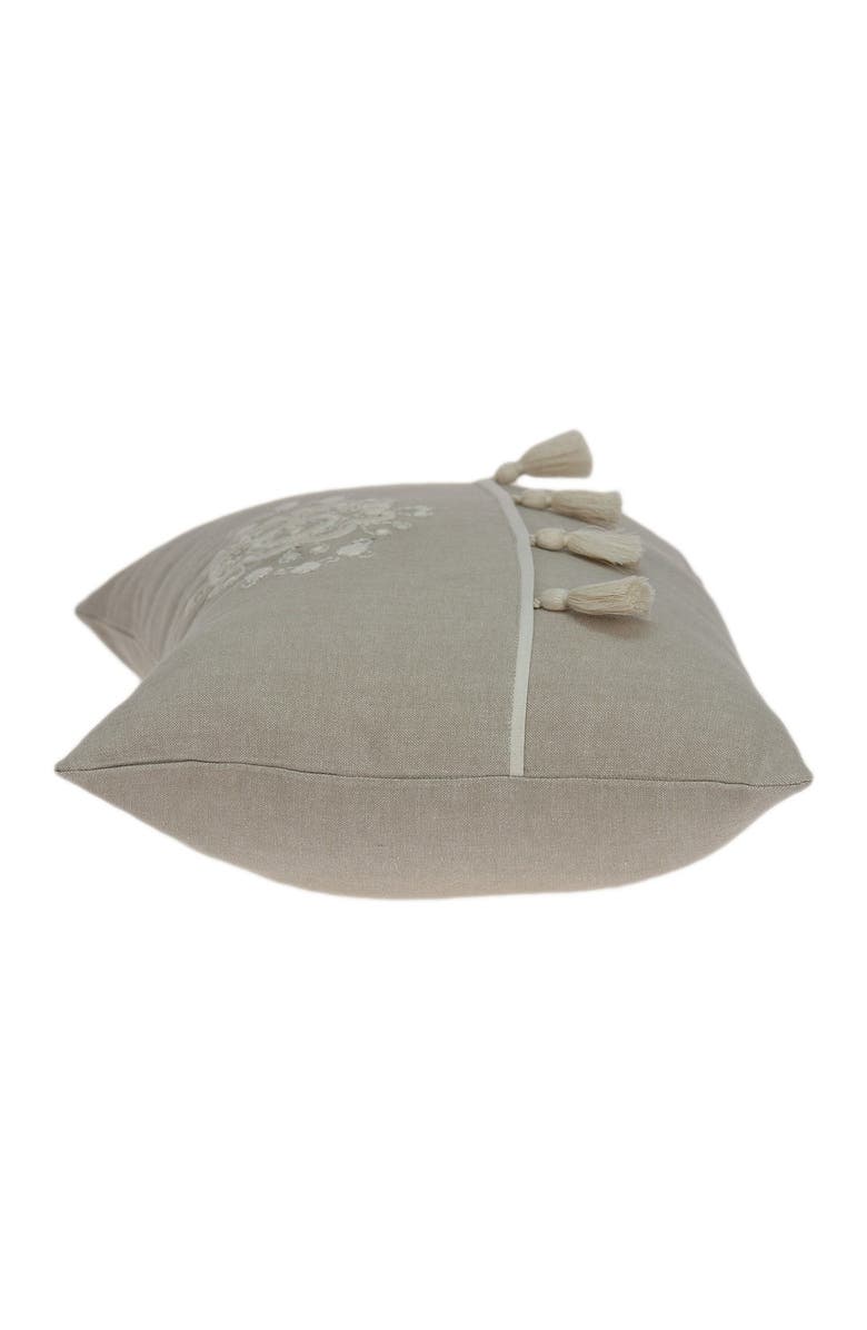 PARKLAND COLLECTION Lea Transitional Pillow - 14" x 20" - Beige, Main, color, Beige