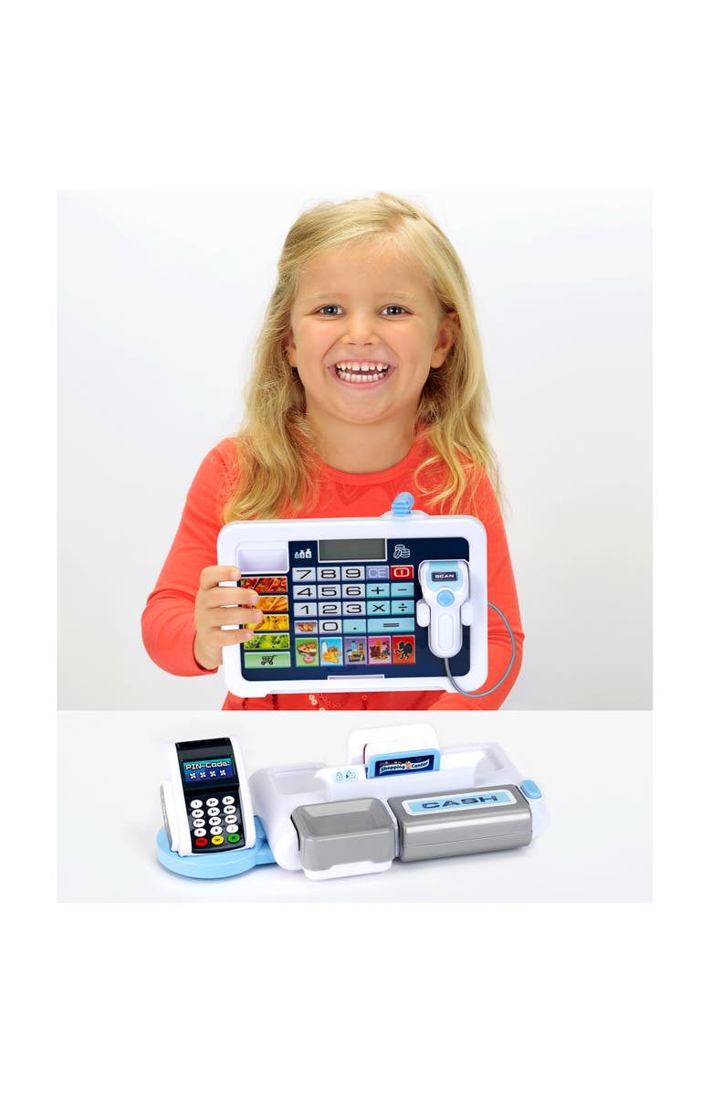 Theo Klein Shopping Center, Tablet & Cash Register Station, Alternate, color, Multicolored