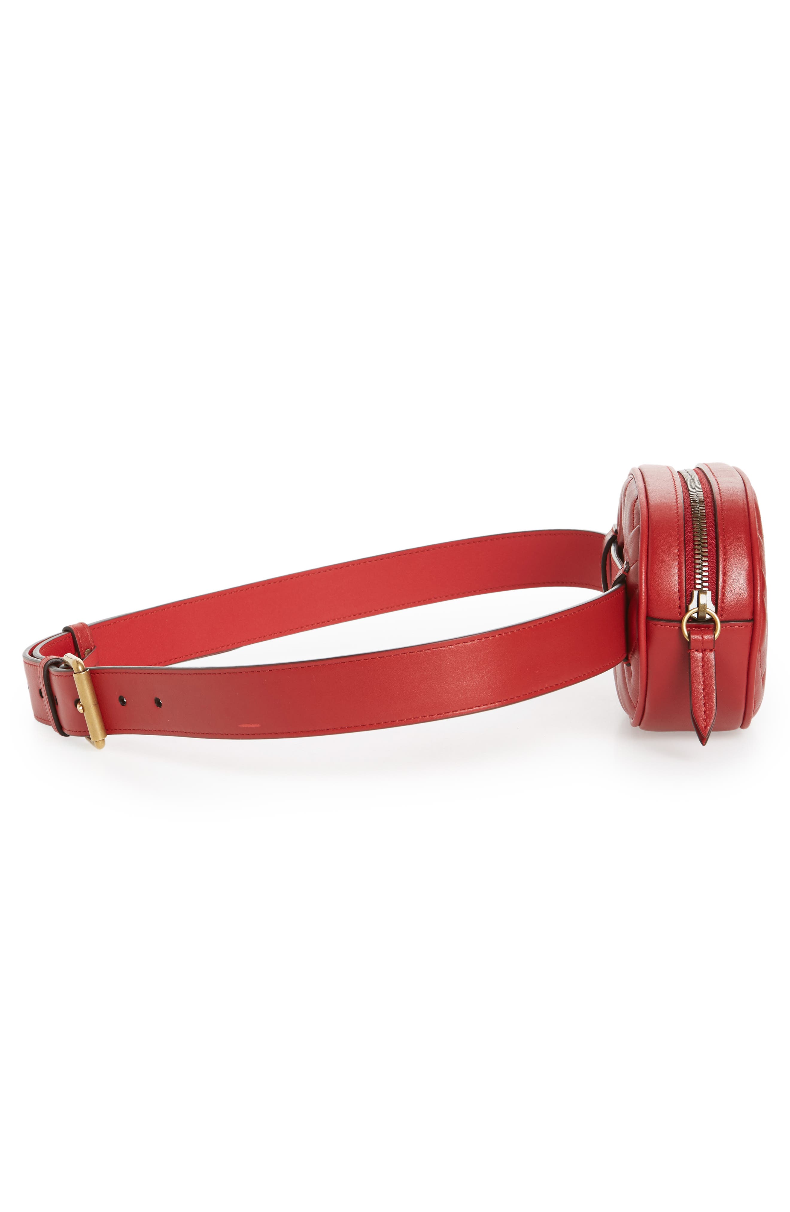 Gucci GG Marmont Matelassé Leather Belt Bag, Alternate, color, 