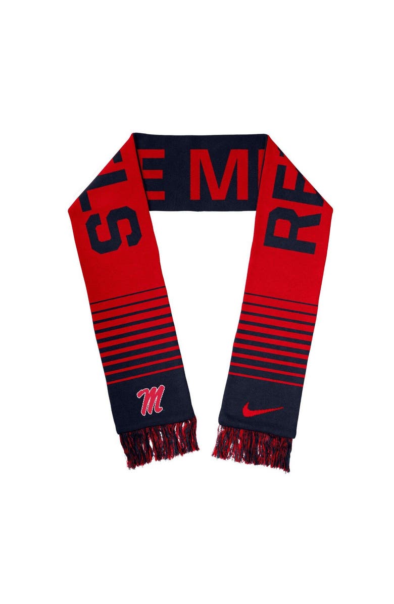 Nike Ole Miss Rebels Space Force Rivalry Scarf, Main, color, Navy