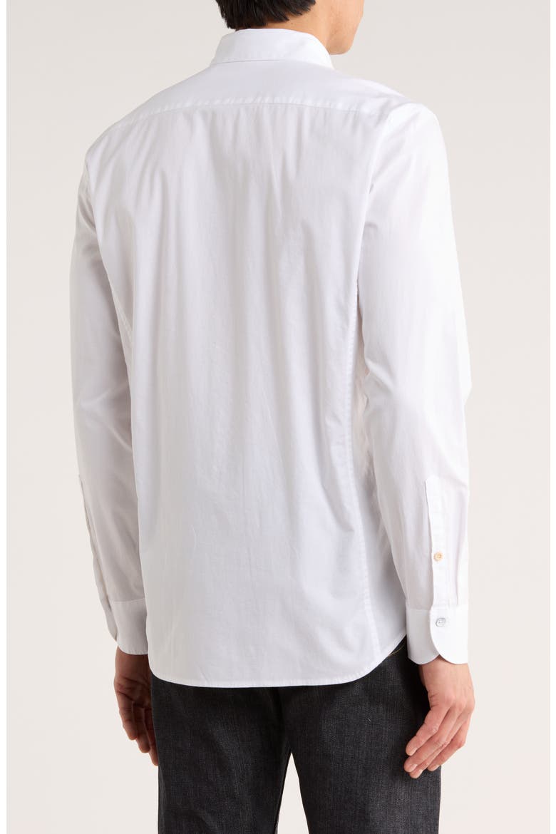 Zane Stretch Cotton Button-Up Shirt, Alternate, color, WHITE