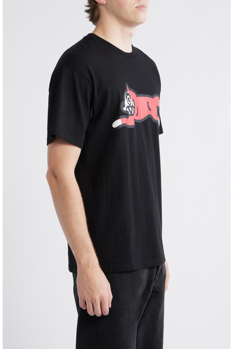 Running Dog Cotton T-Shirt, Alternate, color, BLACK