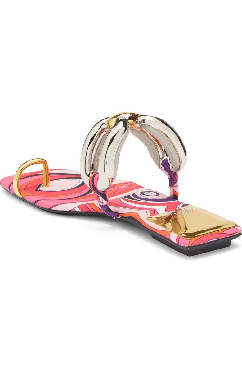 Jeffrey Campbell Guilded-2 Toe Loop Sandal, Alternate, color, Red Pink Multi