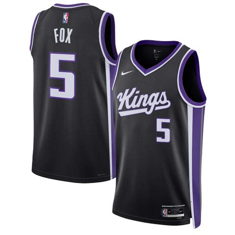 Unisex Nike De'Aaron Fox Black Sacramento Kings Swingman Jersey - Icon Edition