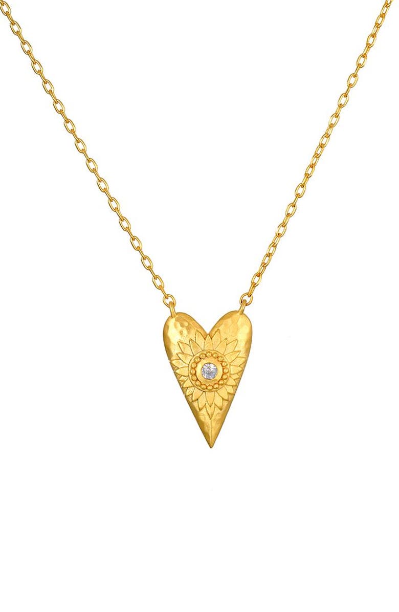 Satya Jewelry Infinitely Loved Heart Necklace, Main, color, Gold