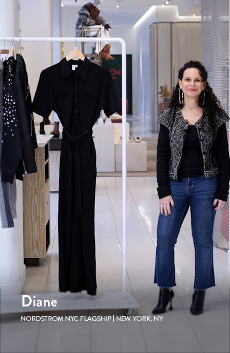 Belted Wide Leg Knit Jumpsuit, sales video thumbnail