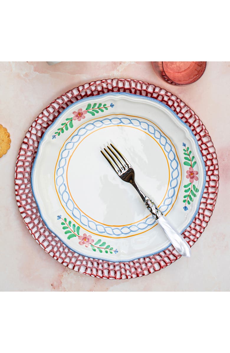 VIETRI Pelli Glass Pink Charger, Alternate, color, 