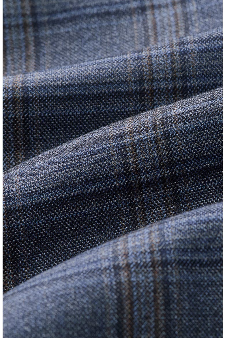 Lavelle Trim Fit Blue Plaid Wool Sport Coat, Alternate, color, NAVY MULTI WINDOWPANE