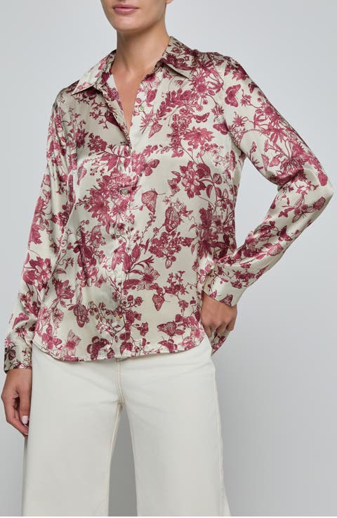 Tyler Floral Print Silk Shirt