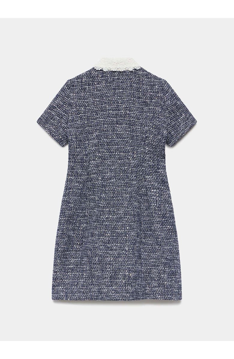 MINT VELVET Statement Collar Boucle Mini Dress, Alternate, color, Navy
