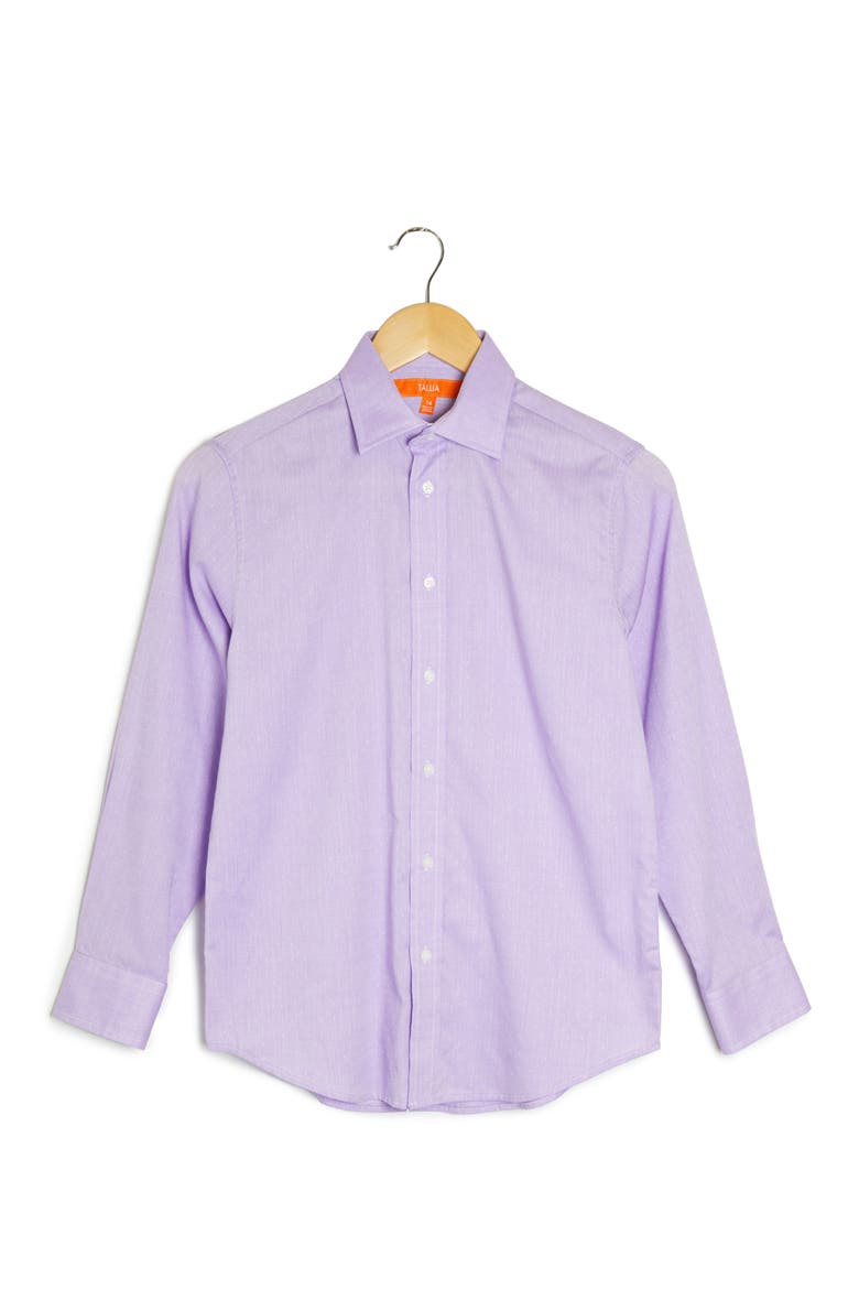 Kids' Microdot Dress Shirt, Main, color, LAVENDER