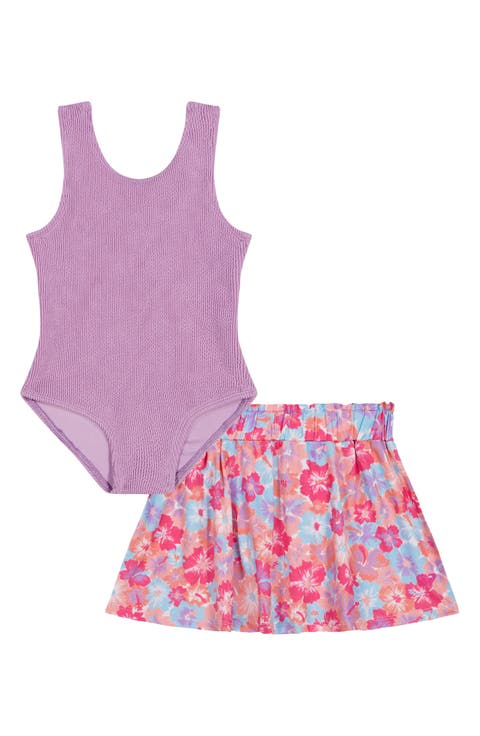 Kids' Two-Piece Swimsuit & Skirt Set (Little Kid)