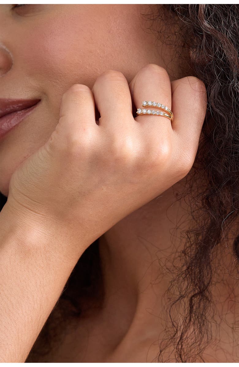 Bony Levy Kiera Diamond Crossover Ring, Alternate, color, 18K Yellow Gold