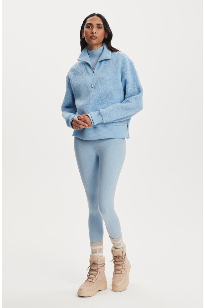 Jaylin High Pile Fleece Half-Zip Pullover, Alternate, color, GLACIER BLUE