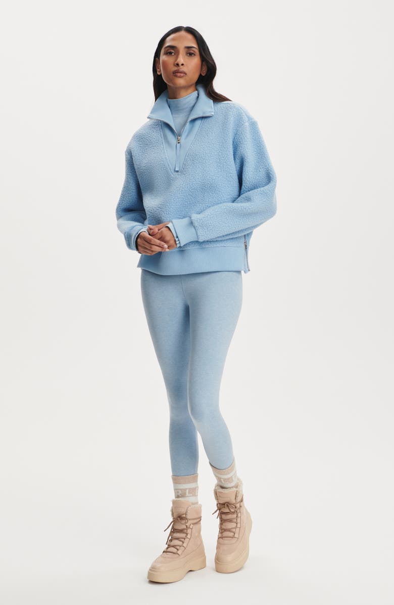 Varley Jaylin High Pile Fleece Half-Zip Pullover, Alternate, color, Glacier Blue