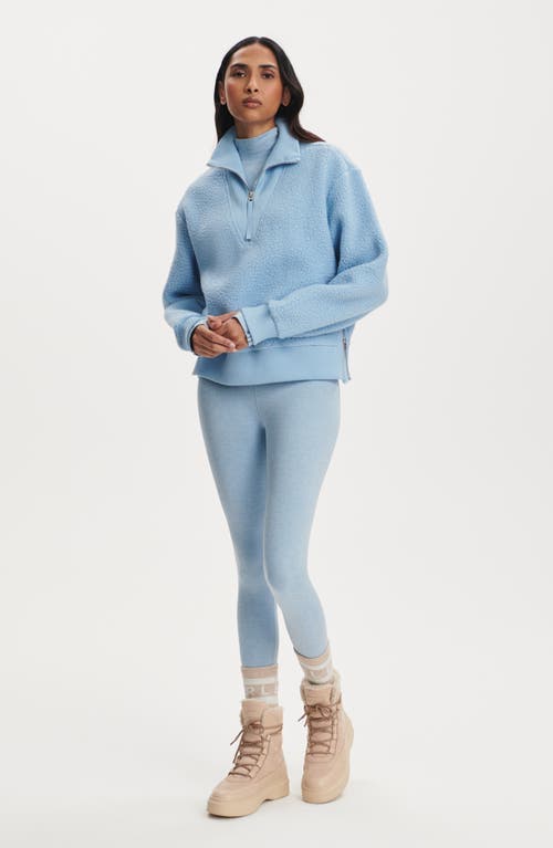 Varley Jaylin High Pile Fleece Half-zip Pullover In Blue