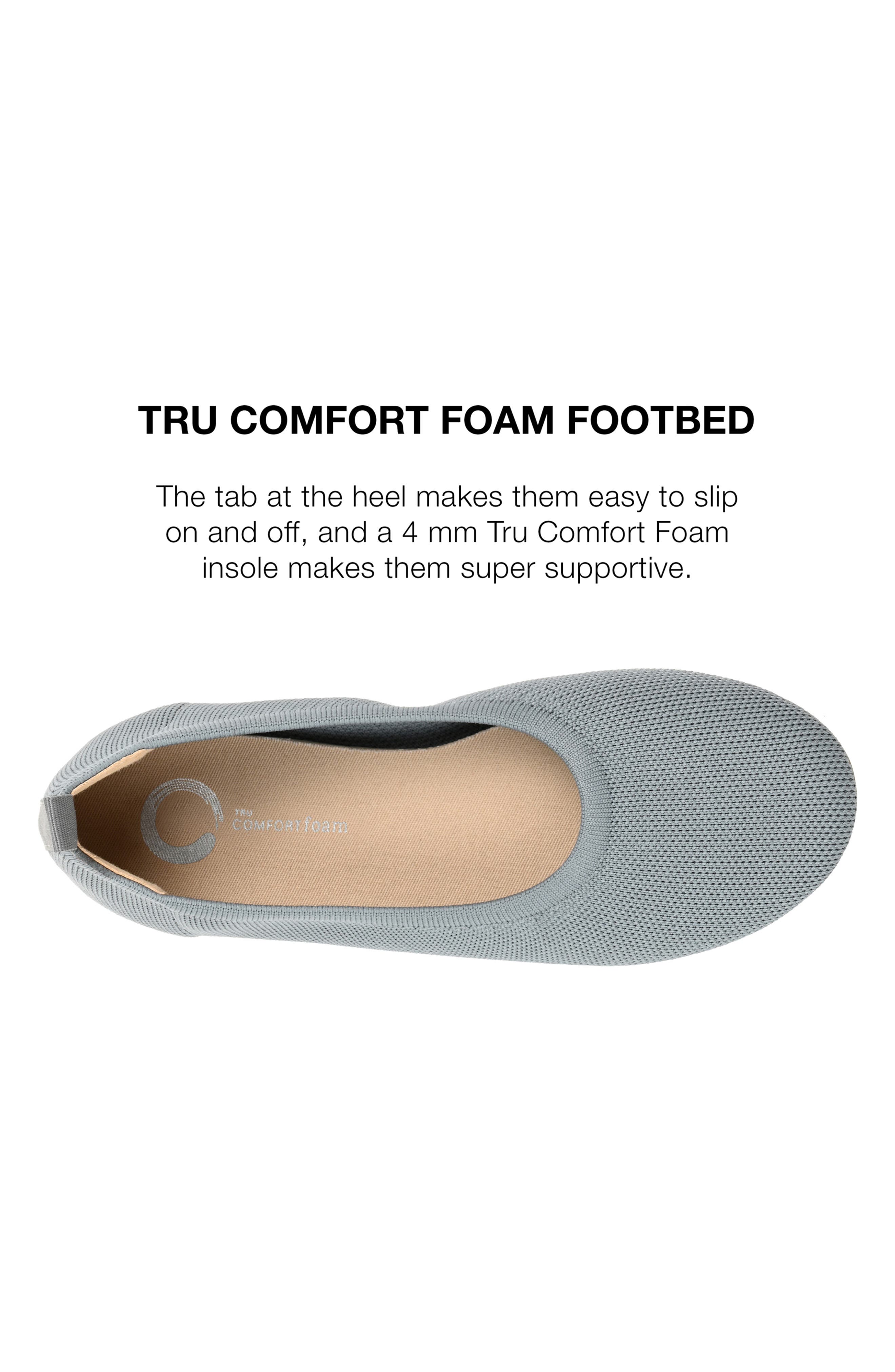 Journee Collection Jersie Knit Ballet Flat, Alternate, color, Grey