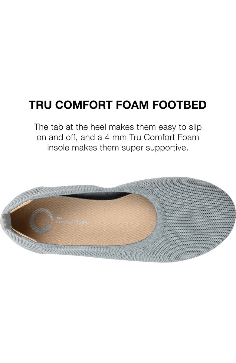 Journee Collection Jersie Knit Ballet Flat, Alternate, color, Grey