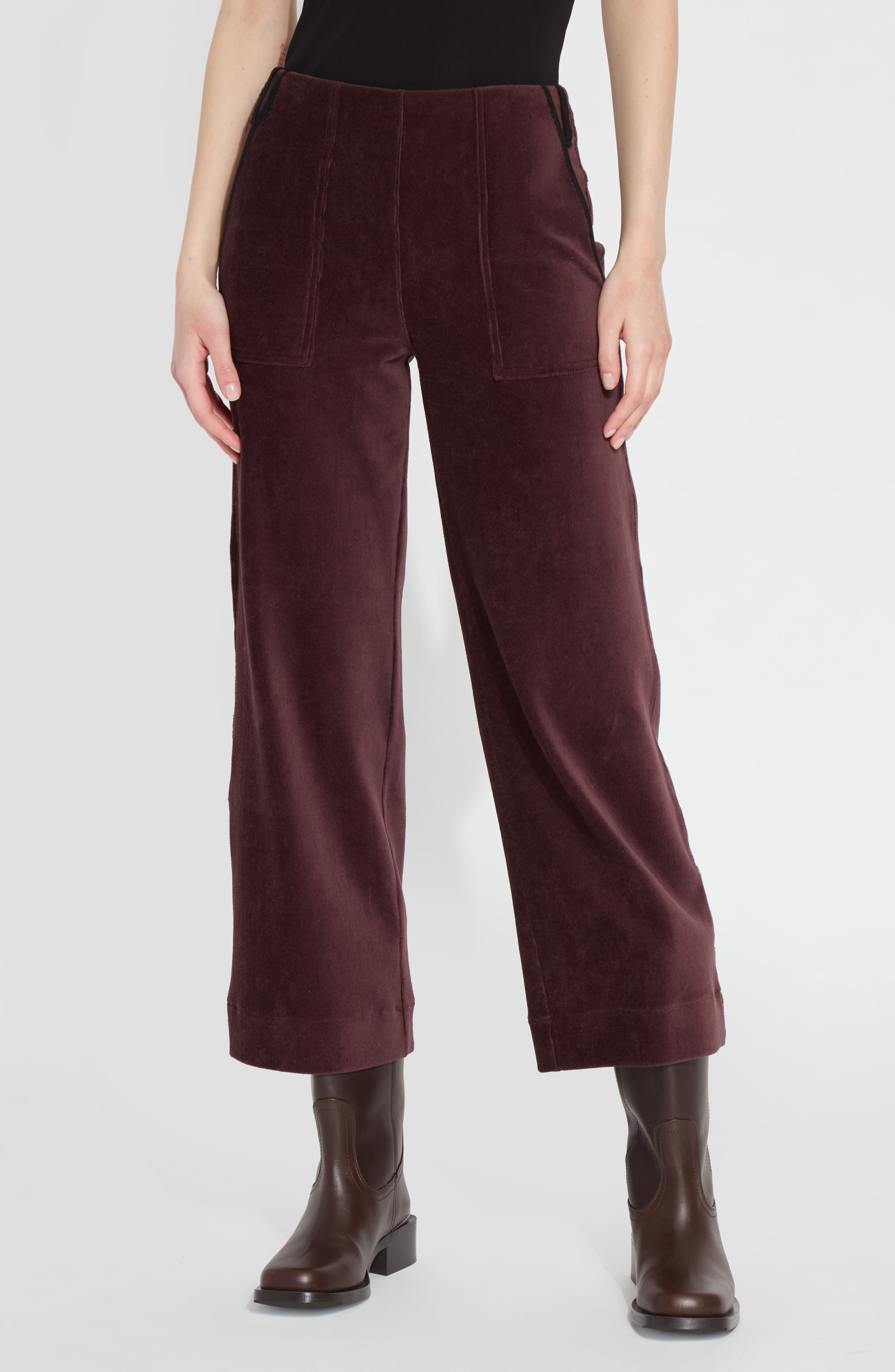 Lysse Kristina Stretch Baby Cord Wide Leg Pants