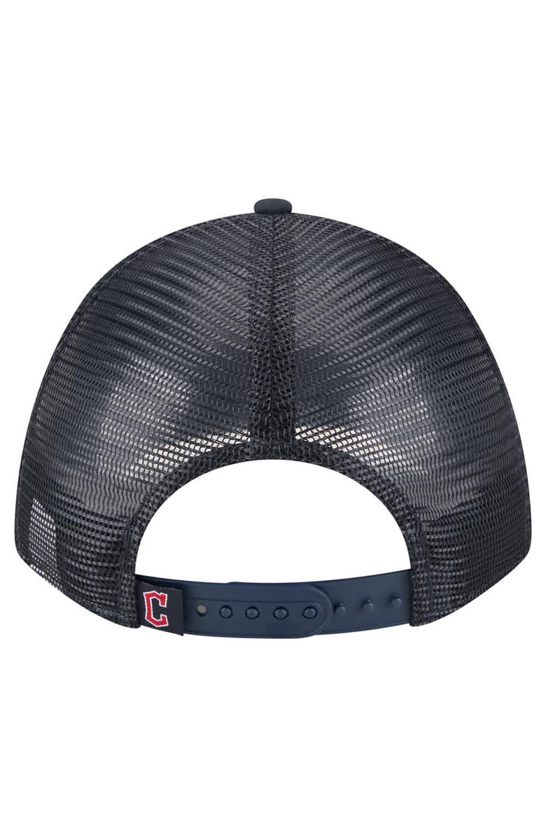 New Era Men's New Era  Navy Cleveland Guardians Minimalist 9FORTY A-Frame Adjustable Hat, Alternate, color, Navy