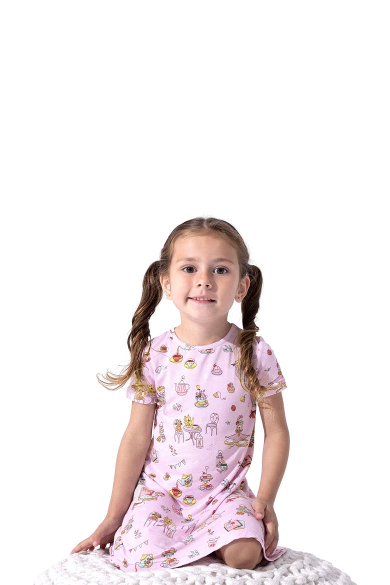 Kids' Tea Party Short Sleeve Dress, Alternate, color, Tea Party