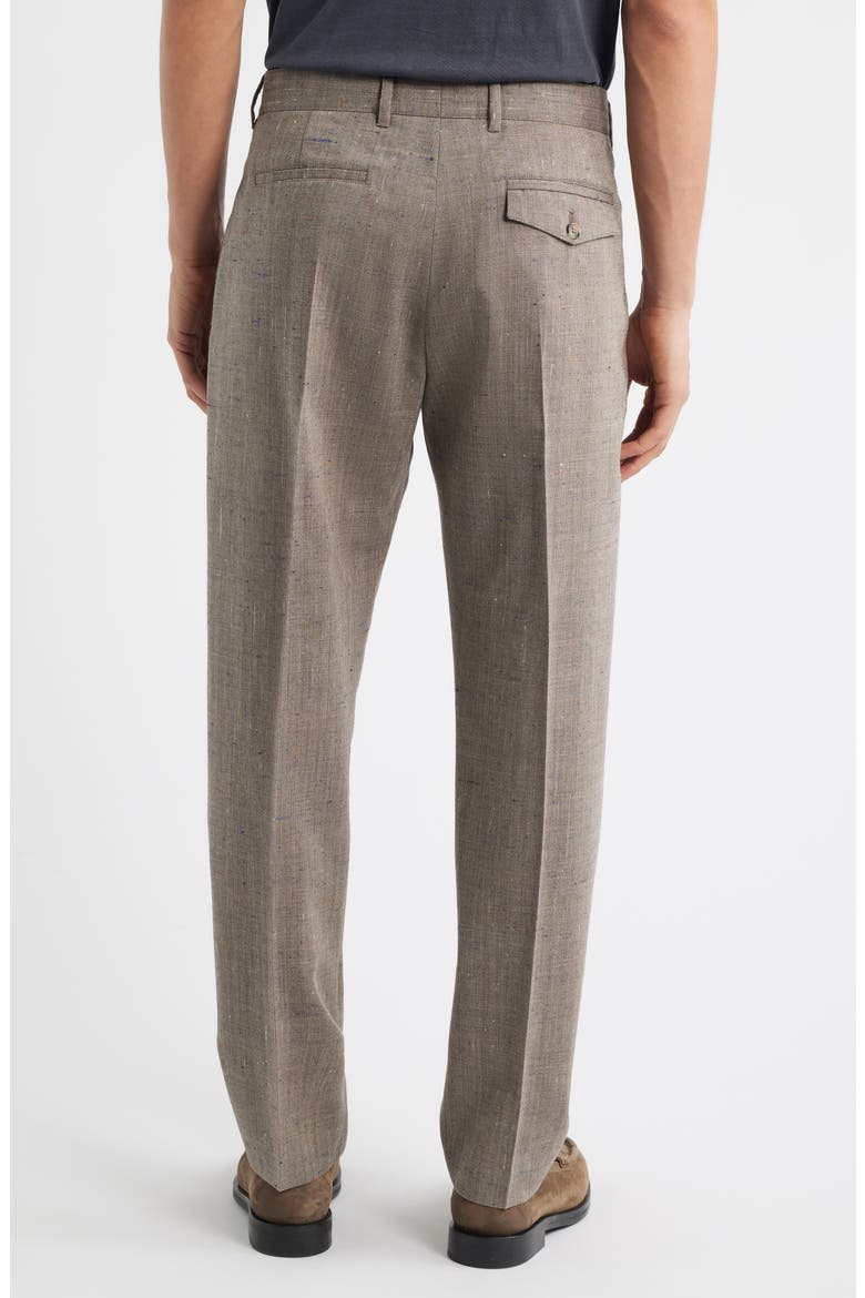Pleated Wool Blend Dress Pants, Alternate, color, BEIGE